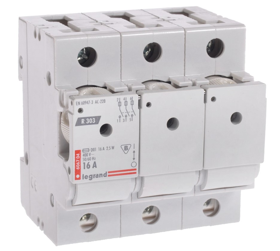 Legrand R 303 Rozłącznik bezpiecznikowy 16 A 3P Kod 606704