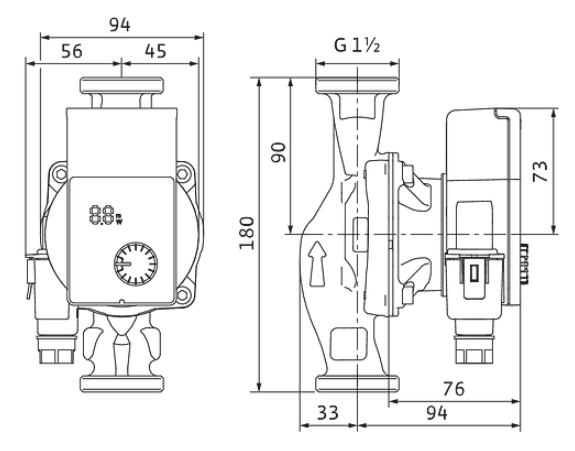 Wilo YONOS PICO 1.0 25/1-8 Bezdławnicowa pompa obiegowa z