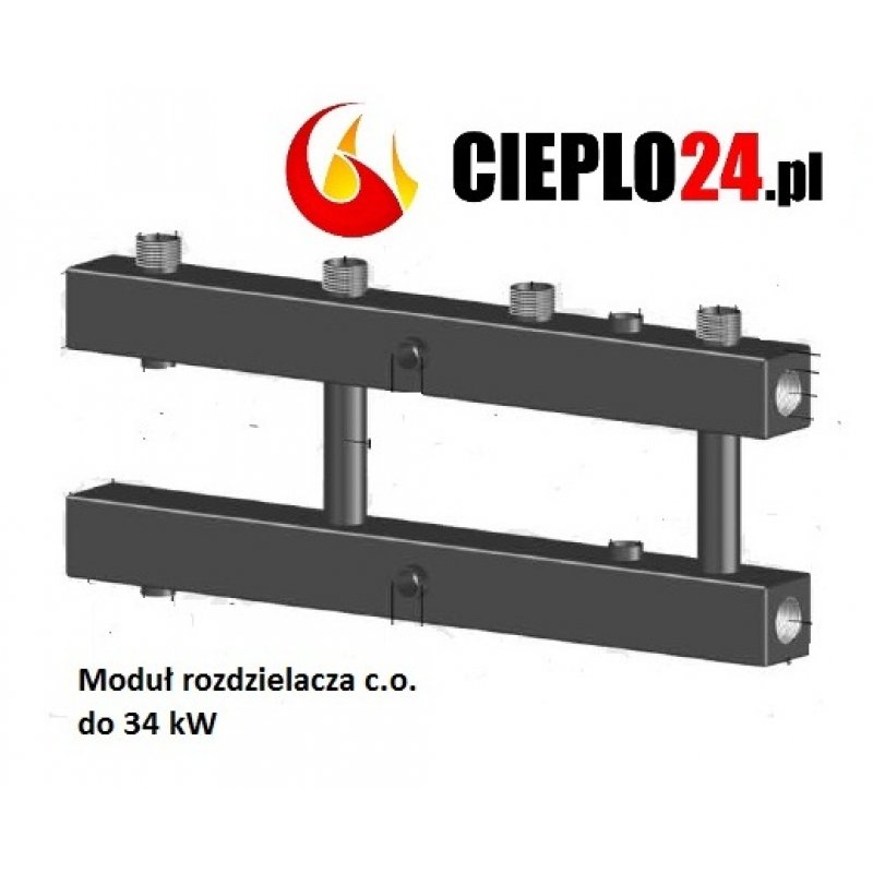 Termix moduł rozdzielacza c.o. do 34 kW STALOWY RI-G 34/2i