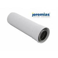 Jeremias rura spalinowa fi 80/125 1000 mm, USZCZELKA GRATIS ! dwuścienna biała, rura kominowa, TWIN02080/125
