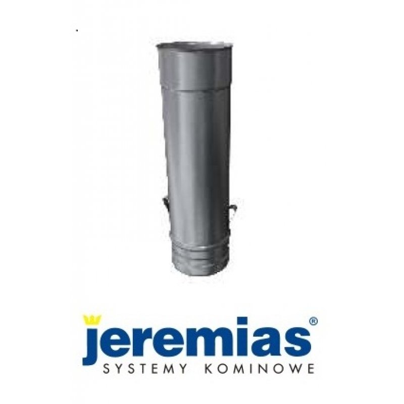 Jeremias rura spalinowa fi 80 1000 mm z uchwytami montażowymi, jednościenna kominowa, stal nierdzewna, TN0605080