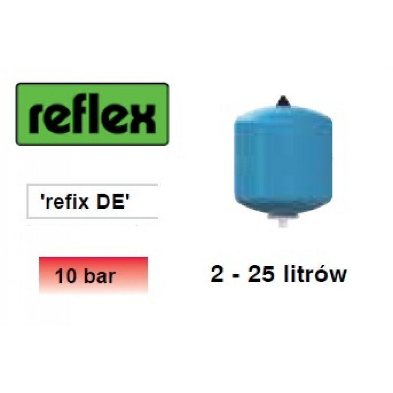 Reflex DE 18 ciśnieniowe naczynie wzbiorcze, przeponowe do wody pitnej kod 7303013