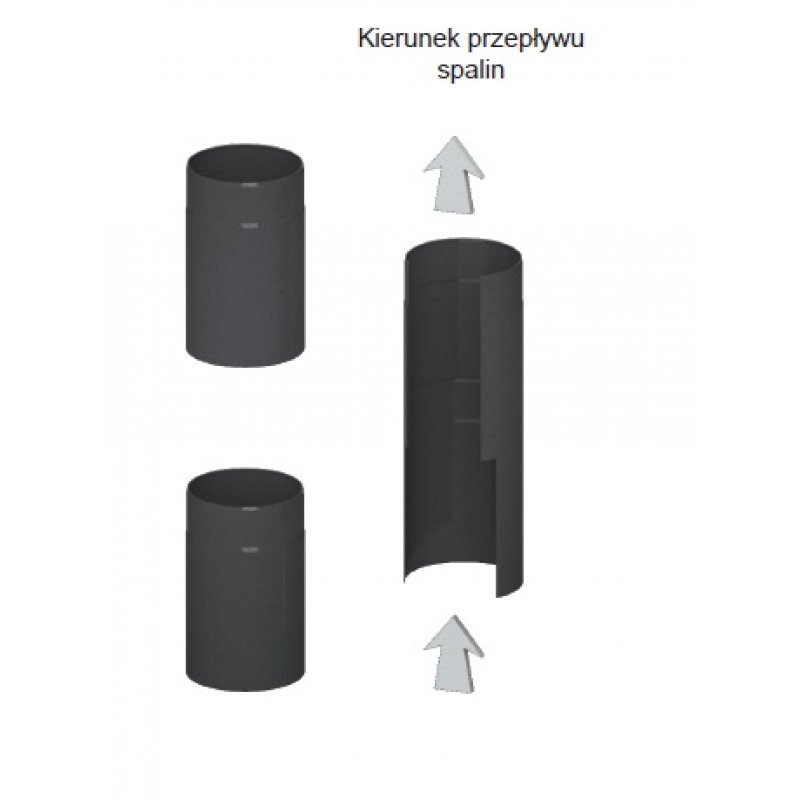 Jeremias złączka rura ceramiczna 200/200 mm do kominków i kotłów na paliwo stałe Stal DC01 Kod FERRO1496200200