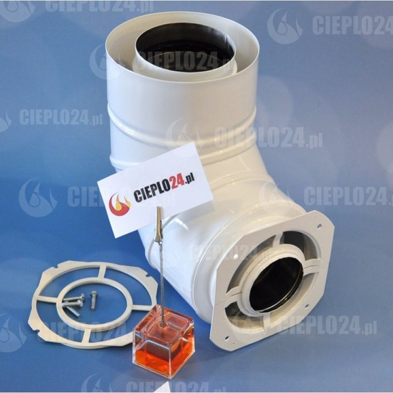 Spiroflex Adapter Immergas IMK biały  80/125 kolano 90st złączka do kotła SX-TD-AIMK6/8B 