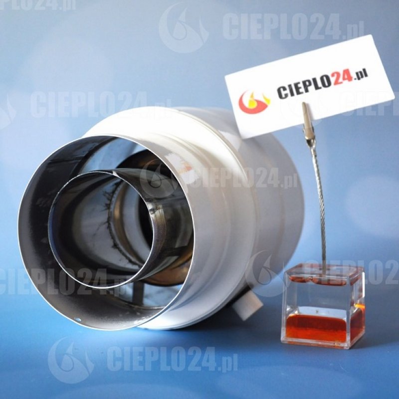 Spiroflex Redukcja dwuścienna biała z odskraplaczem fi 60/100-80/125 SX-TD-REDOB 