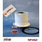Spiroflex Adapter Junkers AJCM biały 80/125 prosty z króćcami pomiarowymi SX-TD80/125AJCMB