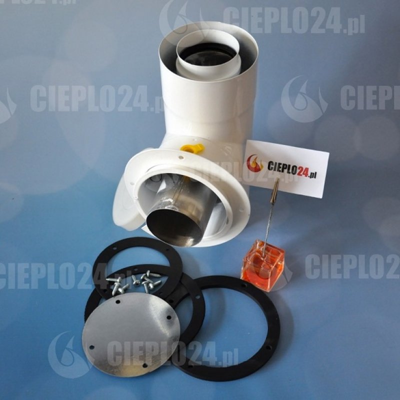 Spiroflex Adapter Termet TTW trójnik  biały 80/125 złączka do kotła SX-TD60ATTWB 