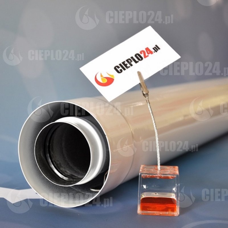 Spiroflex rura spalinowa fi 80/125 1000 mm, dwuścienna biała SX-TD80/125RB 