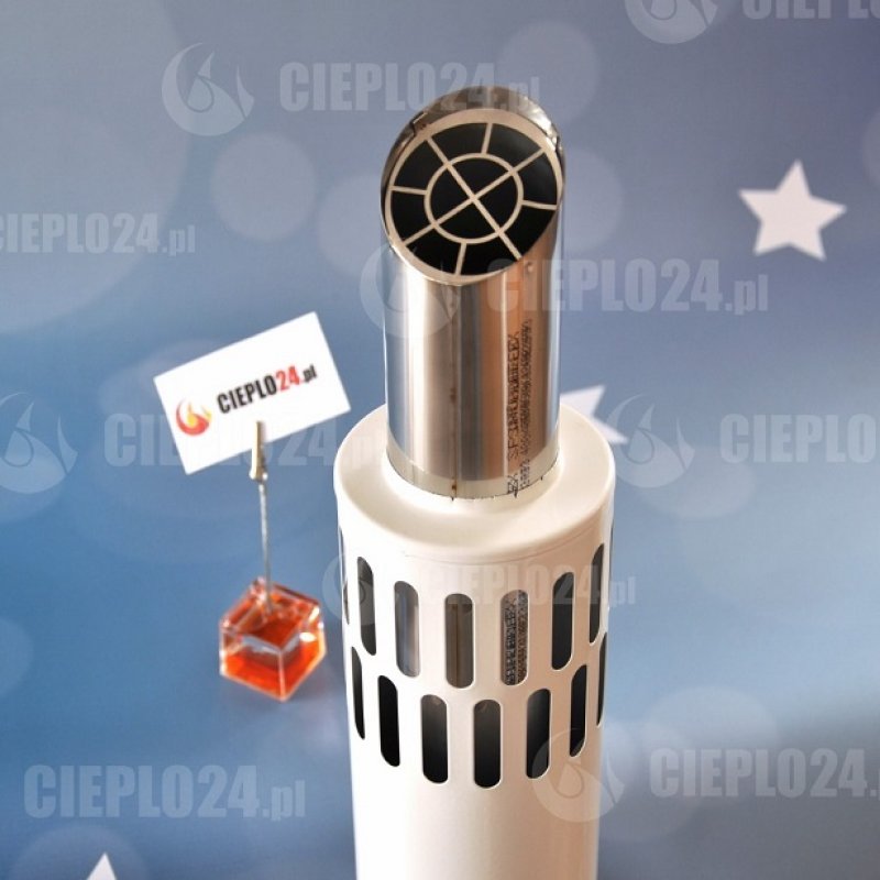 Spiroflex rura wylotowa 1000 mm fi 80/125 dwuścienna biała SX-TD80/125RWB 