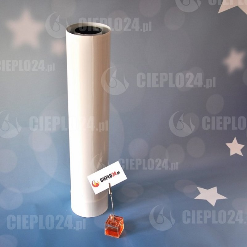 Spiroflex rura spalinowa fi 80/125 500 mm, dwuścienna biała SX-TD80/125RB0,5 