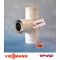Spiroflex Adapter trójnikowy  fi 60/100 dwuścienny z deklem biały SX-TD60/100TDB Viessmann