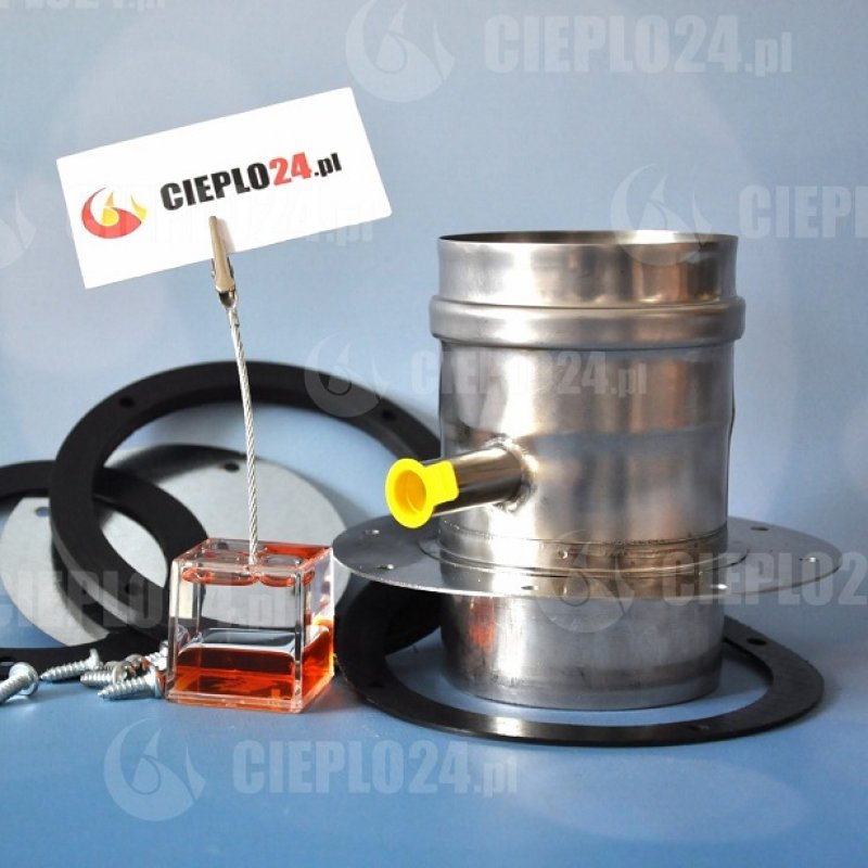 Spiroflex adapter  T Termet rozdzielczy spalinowy 80/80 nierdzewny  złączka do kotła SX-TJ-ATWS