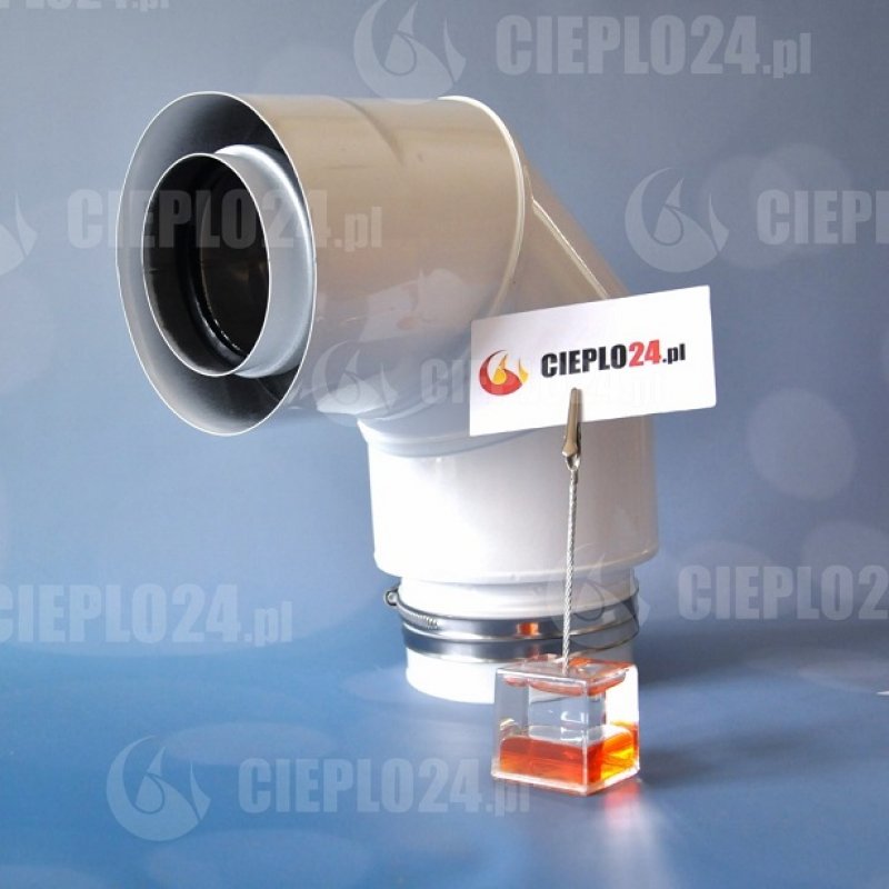 Spiroflex Adapter Vaillant VK biały z odskraplaczem 80/125 kolano 90° złączka do kotła SX-TD-AVKOB 