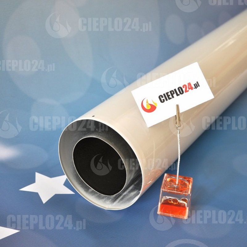 Spiroflex rura spalinowa fi 80/125 1000 mm, dwuścienna biała SX-TD80/125RB