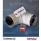 Spiroflex Adapter kolanowy  90° fi 60/100, dwuścienny biały, kolano kominowe SX-TD60/100K90B De dietrich