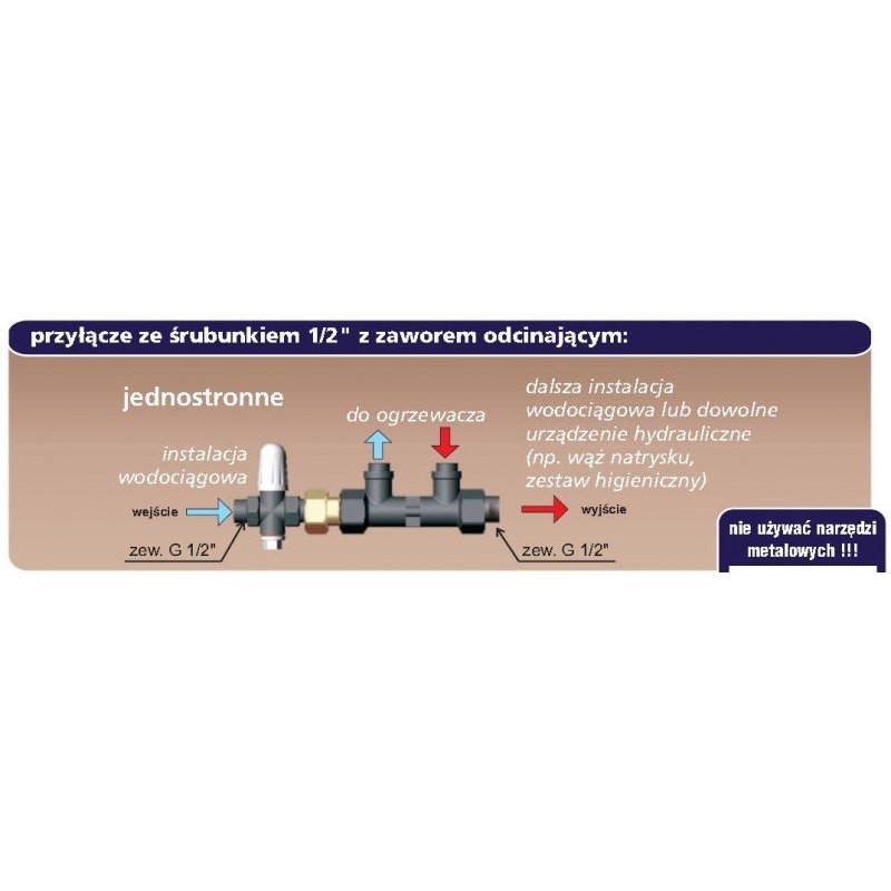 Dafi Marke przyłacze ciśnieniowe z jednym śrubunkiem kod PP16000