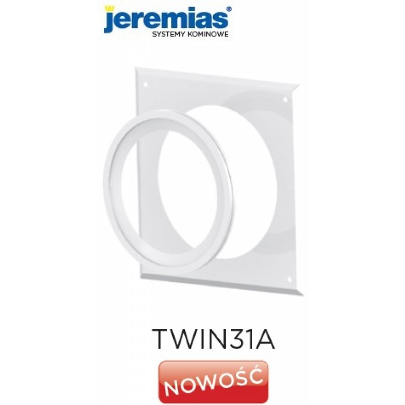 Jeremias rozeta płaska fi 80/125 z uszczelką Kod TWIN31A080/125 