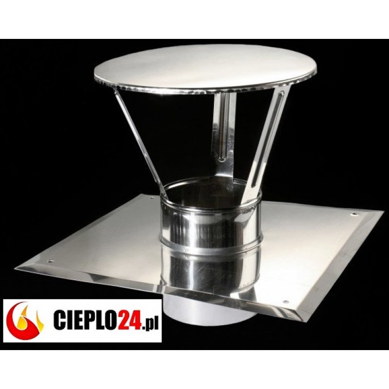 Krzys-Pol Płyta dachowa z daszkiem DN 130 do kotłów z otwartą komorą spalania SJBPZP130