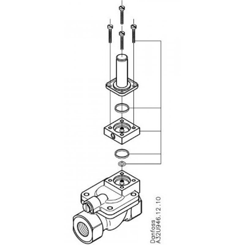 Danfoss Zespół ręcznego otwierania do zaworów EV220B - stal nierdzewna  kod 032U0149