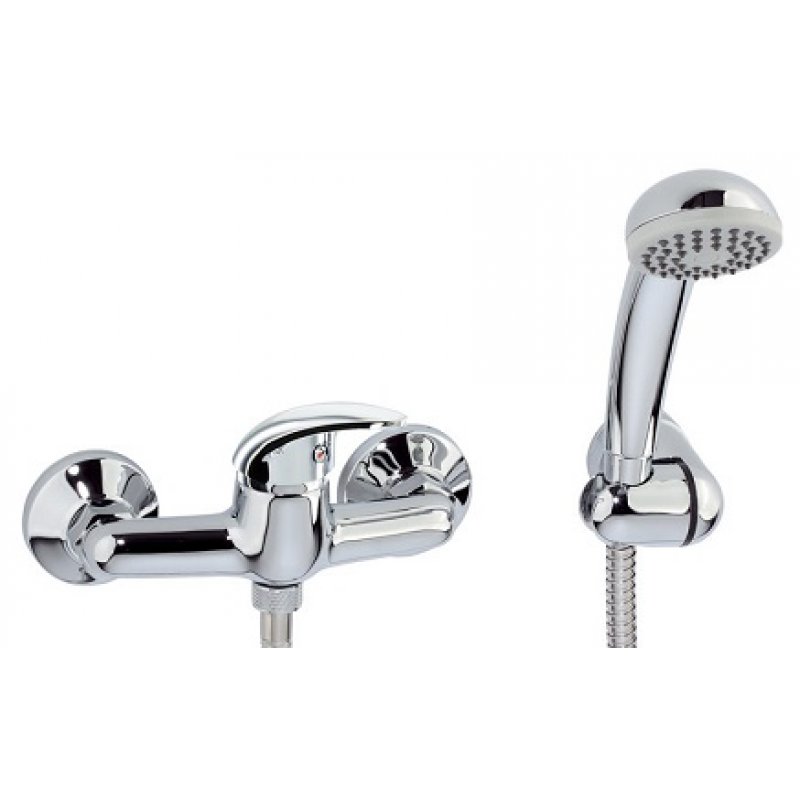 Valvex ALBA Bateria natryskowa, dwuotworowa, ścienna, z akcesoriami kod 2453930