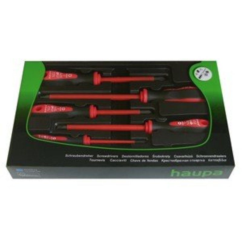 Haupa Wkrętaki izolowane 1000V VDE 2,5x75, 4x100, 5,5x125,6,5x150, PH1, 2 kod 101999