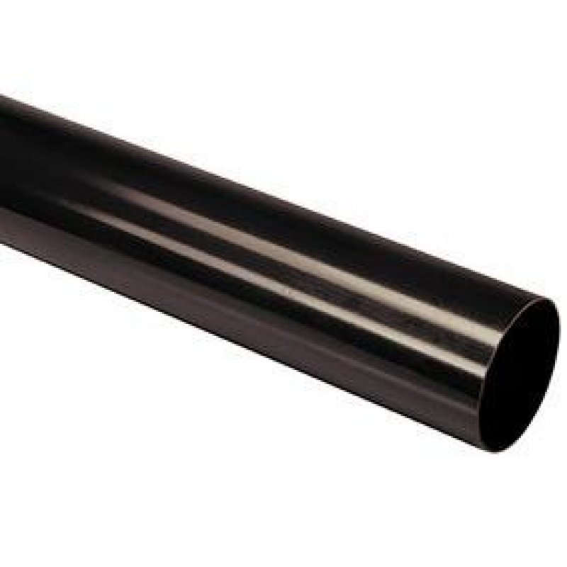 Wavin Rura 90x4000 spustowa, bezkielichowa, Kanion PVC czarny kod 3060012270