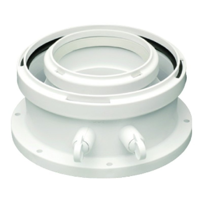 Junkers AZB931 80/125 Adapter do kotła prosty z króćcami pomiarowymi biały kod 7738112714