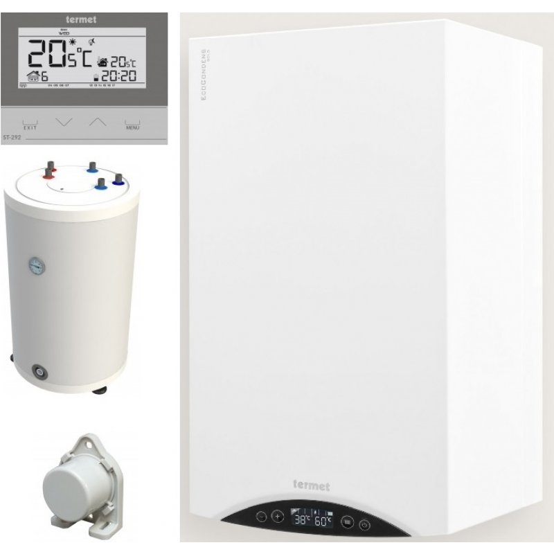 Termet zestaw kocioł EcoCondens Gold Plus-20 + zasobnik 140l + regulator ST-292v3 + czujnik zewnętrzny kod WKP4601000000-34