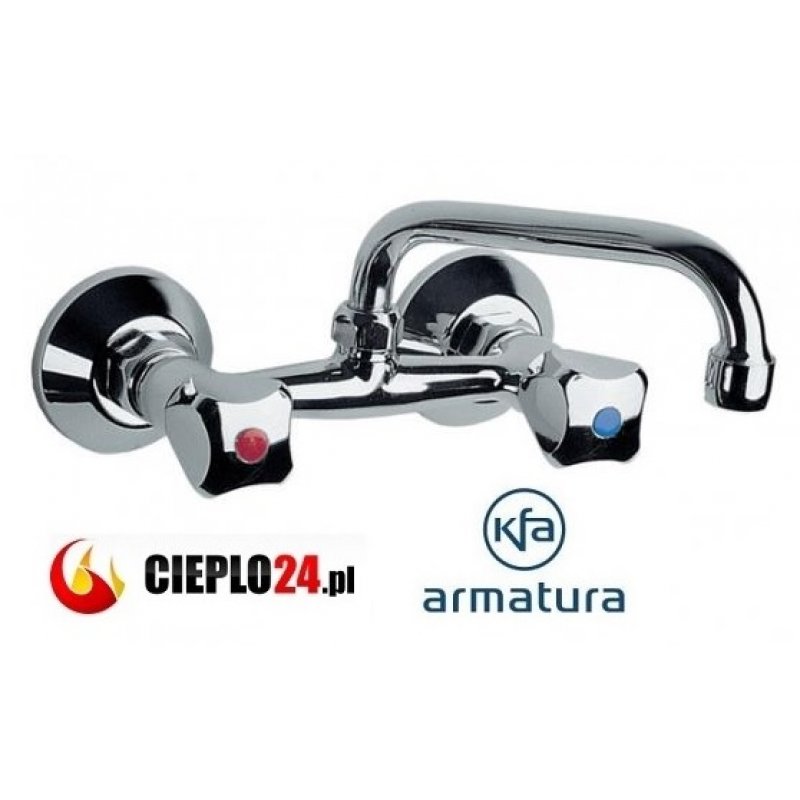 KFA STANDARD 160mm bateria umywalkowa dwuuchwytowa, ścienna, chrom kod 300-310-00