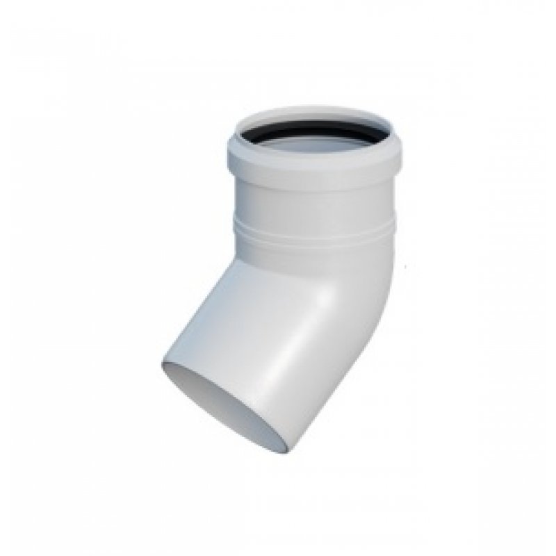 Ricom kolano spalinowe 45° fi 80 materiał PP Kod 11080B