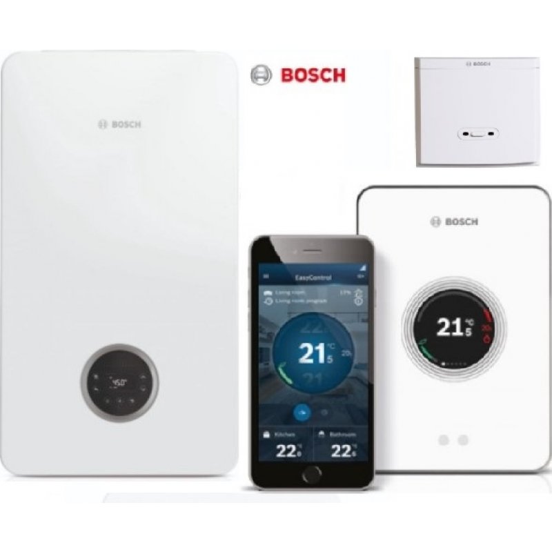 Bosch CONDENS GC2300iW 24C Kocioł gazowy, dwufunkcyjny + regulator EasyControl CT200 (biały) + Moduł K20RF kod 8734100652 URUCHOMIENIE WARTE 150 zł GRATIS