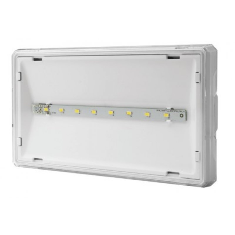 Awex EXIT S IP65 LED oprawa awaryjna ewakuacyjna dwuzadaniowa o mocy 1W 3h kolor obudowy biały Kod 5902448959924