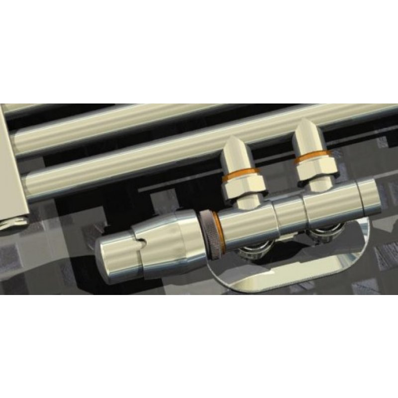 Vario Term Twins  Zestaw Grzejnikowy Chrom z głowicą po lewej stronie Kod TSGS0202CFK/L 