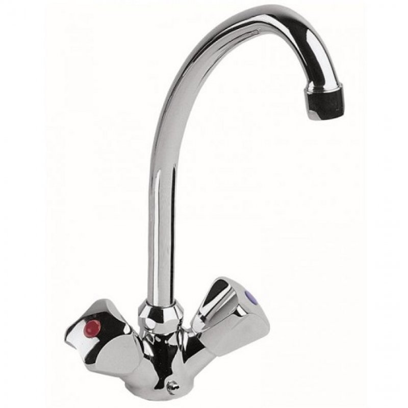 KFA STANDARD Bateria zlewozmywakowa dwuuchwytowa stojąca chrom kod: 303-415-00