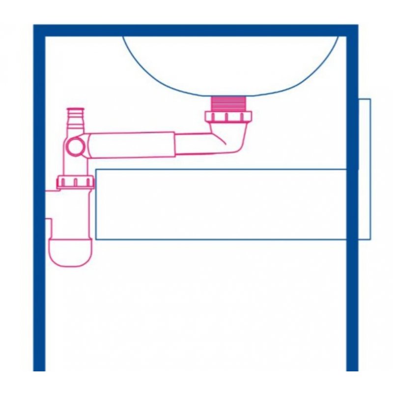 Deante Syfon biały umywalkowy płaski space saver teleskopowy KodNHC_633K 