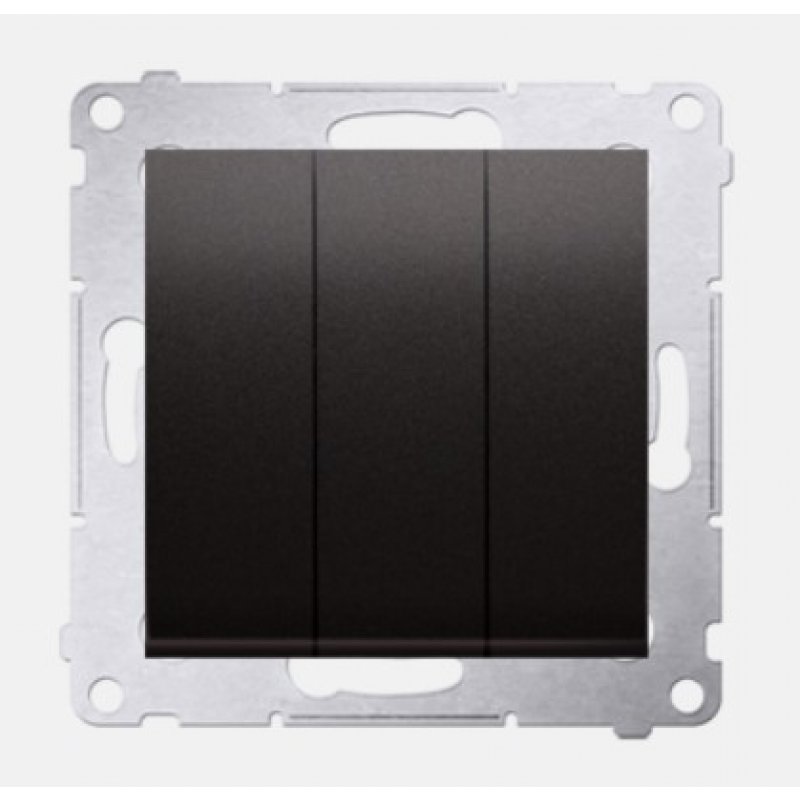 KONTAKT SIMON Simon 54 Łącznik potrójny z podświetleniem LED,10AX, antracyt Kod DW31L.01/48