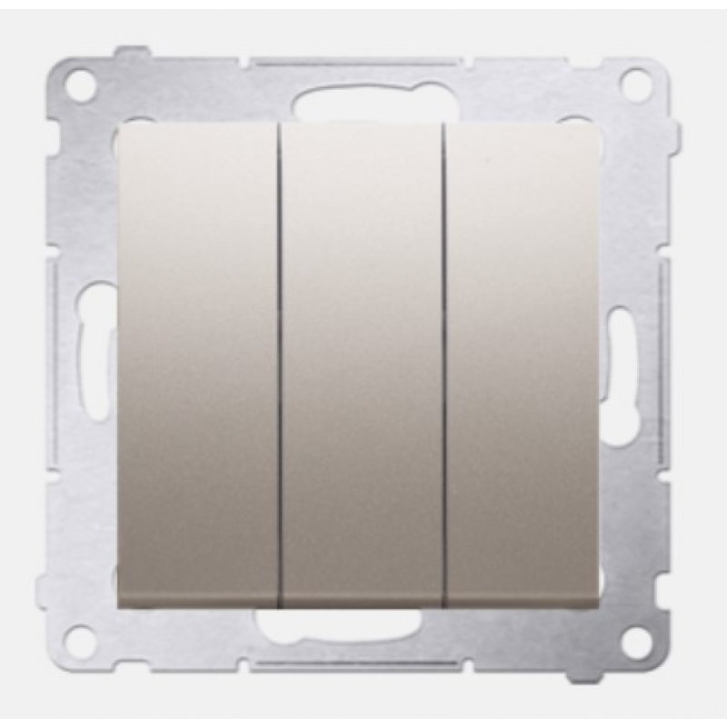KONTAKT SIMON Simon 54 Łącznik potrójny z podświetleniem LED,10AX, złoty mat Kod DW31L.01/44