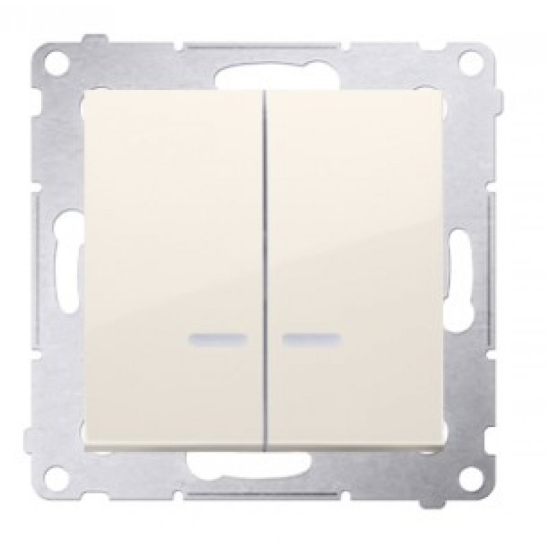 KONTAKT SIMON Simon 54 Łącznik świecznikowy z podświetleniem LED do wersji IP44,10AX, złoty mat Kod DW5BL.01/44