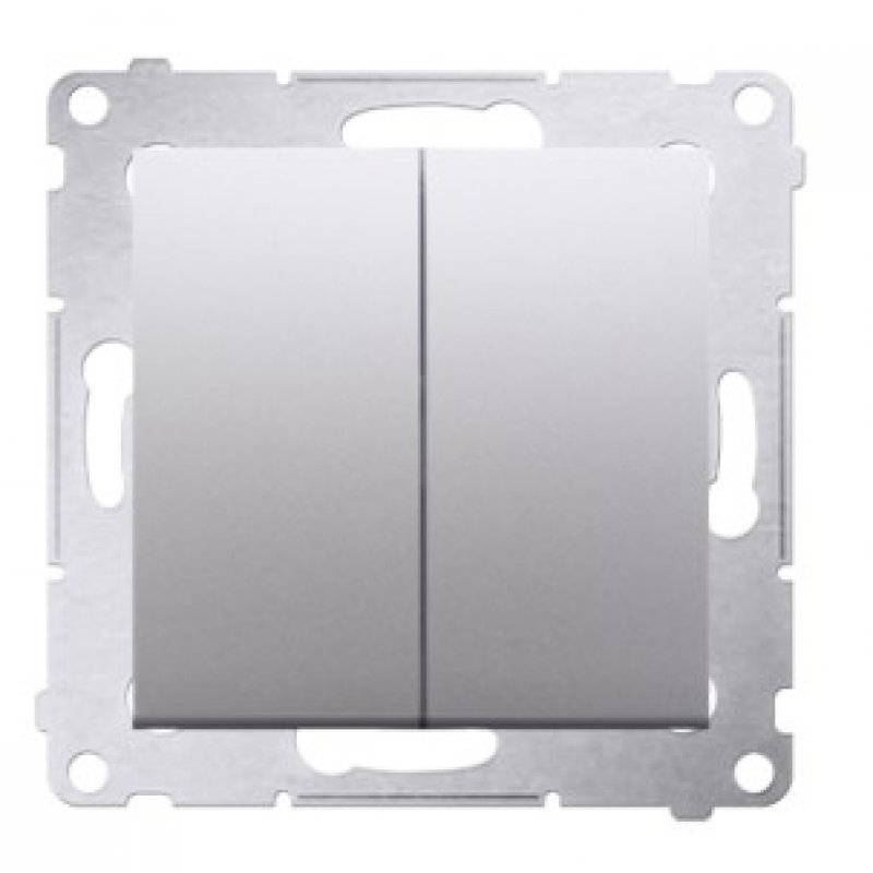 KONTAKT SIMON Simon 54 Łącznik świecznikowy,16AX, srebrny mat Kod DW5A.01/43