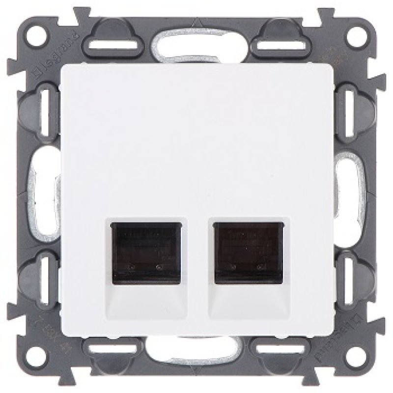 LEGRAND VALENA LIFE Gniazdo RJ45, podwójne, kat. 5E, białe KOD 753141