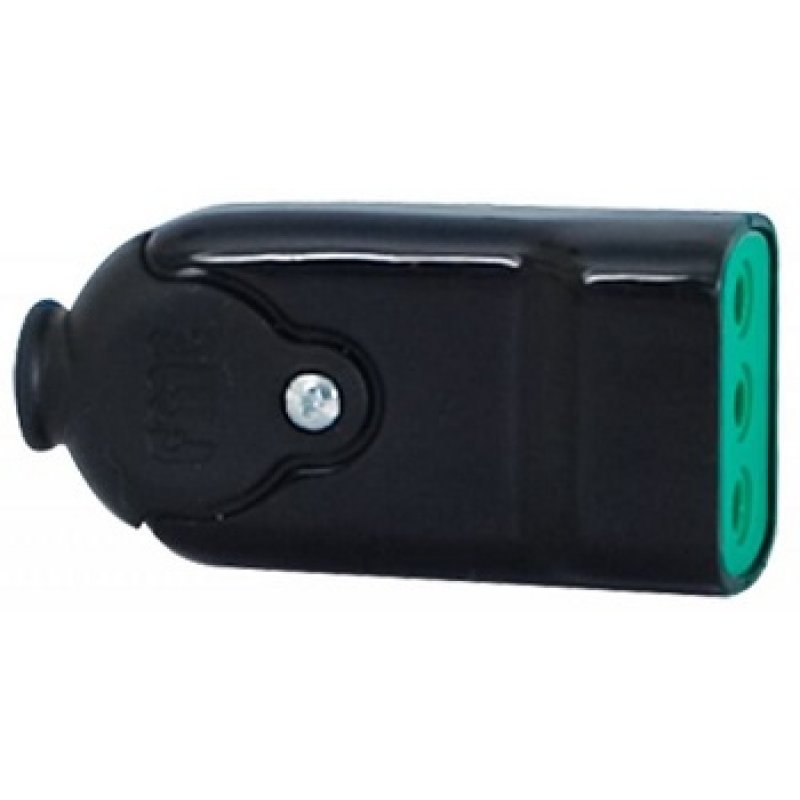 F-ELEKTRO Gniazdo przenośne 1x230V, płaskie, czarne KOD 81011