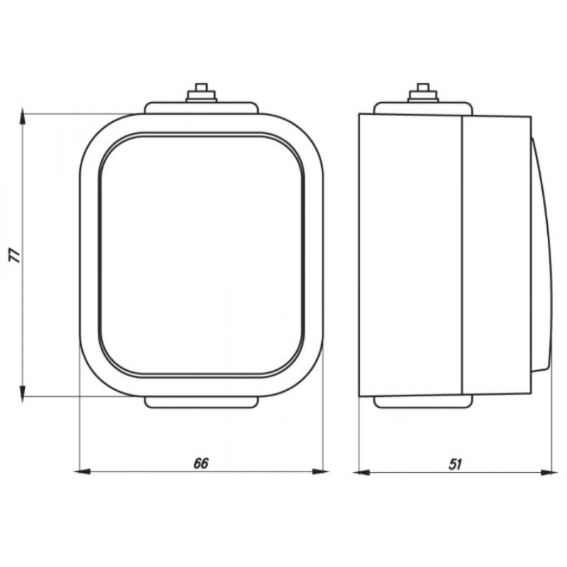 Abex B2 Wyłącznik krzyżowy z podświetleniem, natynkowy IP44, szary, Kod WNT-8B2/S SZARY 