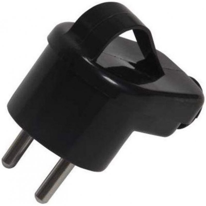 Abex Wtyczka kątowa rozbieralna Uni-Schuko, 2p+Z Schuko, 16A, z uchem, czarny KOD WT-16UZ CZARNY