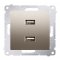 KONTAKT SIMON 54 Ładowarka 2x USB, 2.1A, 230V, złota KOD DC2USB.01/44