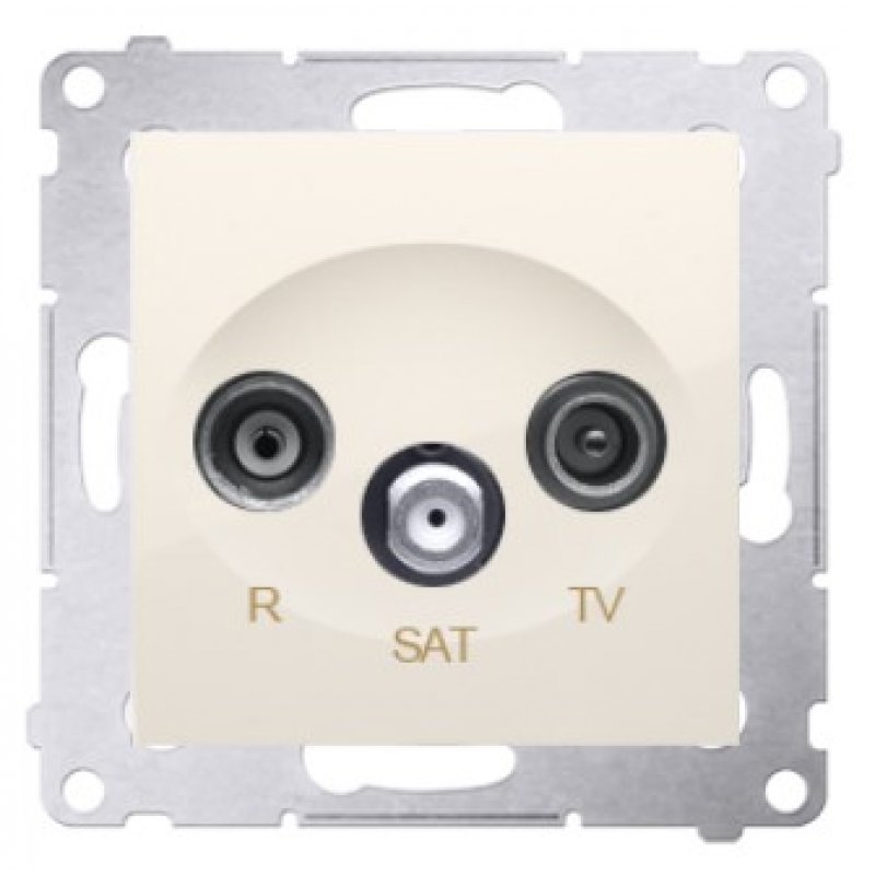 KONTAKT SIMON Simon 54 Gniazdo antenowe RTV-SAT końcowe, 1dB, kremowy Kod DASK.01/41