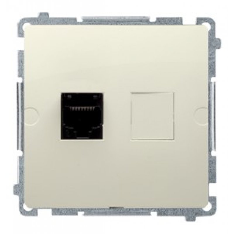 KONTAKT SIMON Basic Gniazdo komputerowe RJ45, beżowe KOD BMF51.02/12