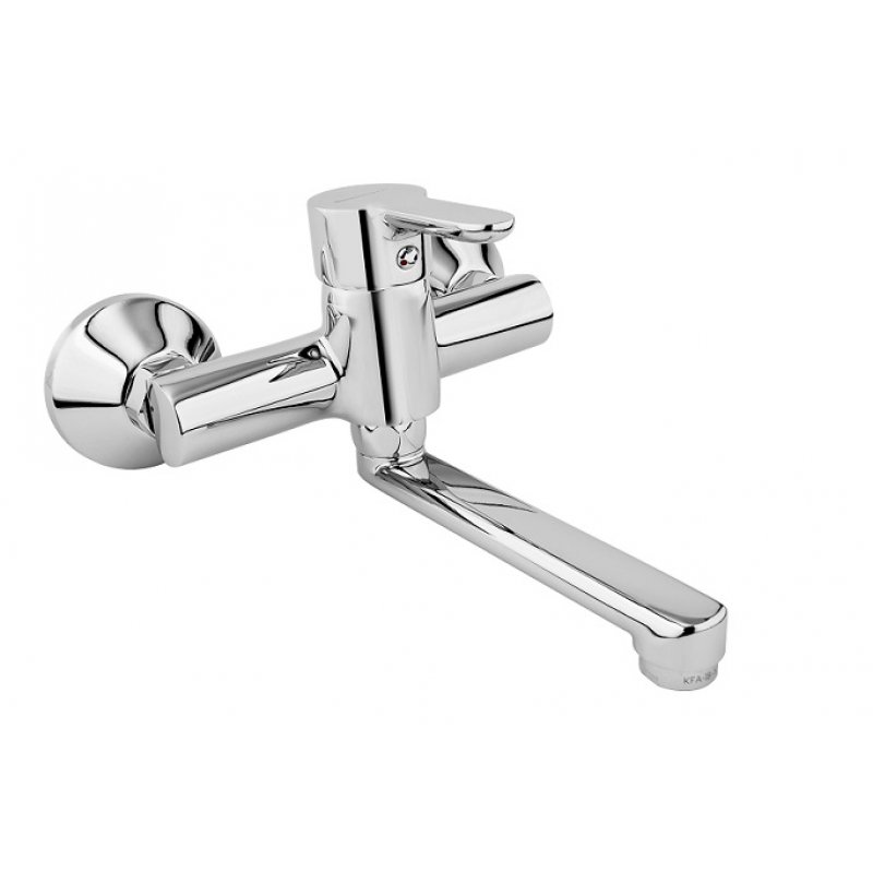 KFA GRANAT Bateria umywalkowa ścienna z wylewką 150 mm, chrom kod 5520-810-00