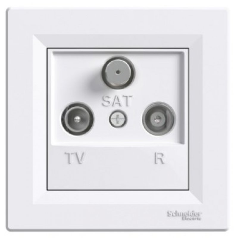 Schneider Electric ASFORA Gniazdo RTV-SAT przelotowe 4dB, białe KOD EPH3500221