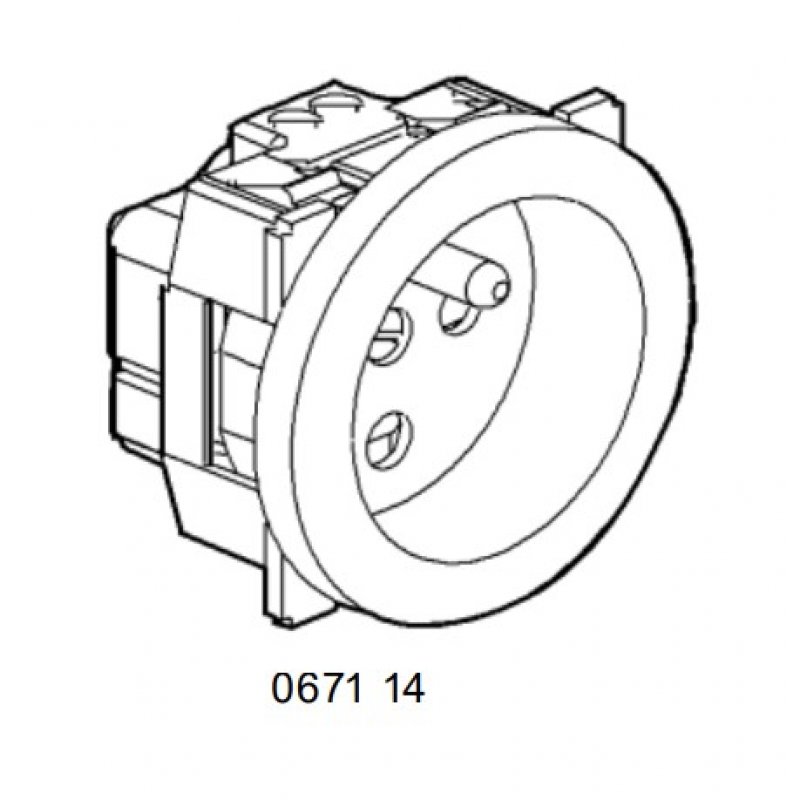 Legrand Celiane Gniazdo pojedyncze 2P+Z z blokadą 16A Kod 067114 