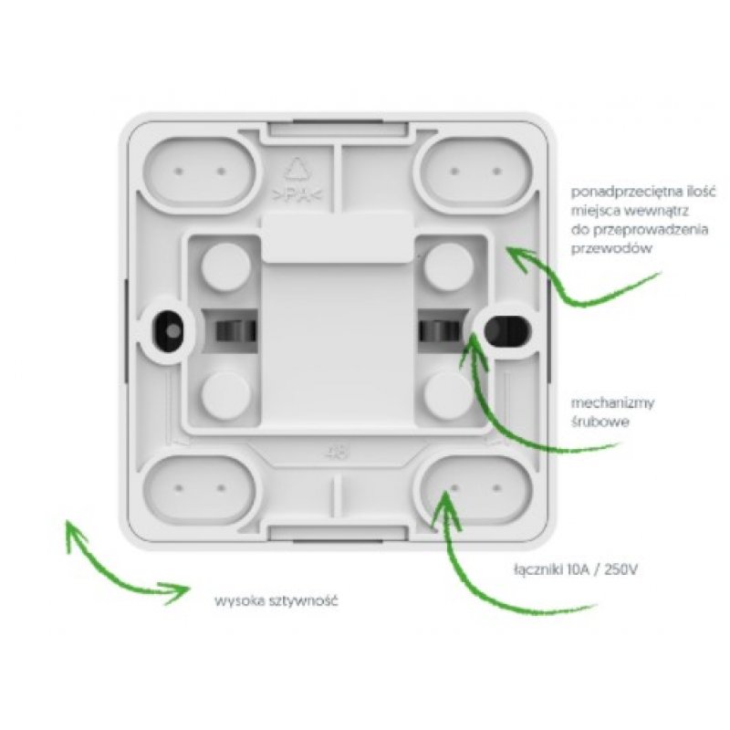 Elektro-Plast BERG Łącznik jednobiegunowy n/t, biały Kod 3710-00 